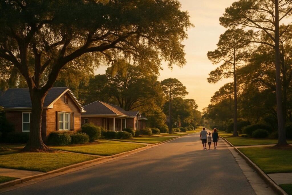 Quiet neighborhood street near MCAS New River guide for air station families in Onslow County
