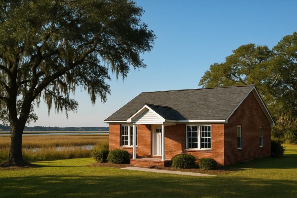 Home with a new shingle roof illustrating roof replacement cost in Jacksonville, NC